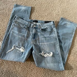 Bullhead Men’s Jeans Light Wash Ripped Denim 33/32 Slim